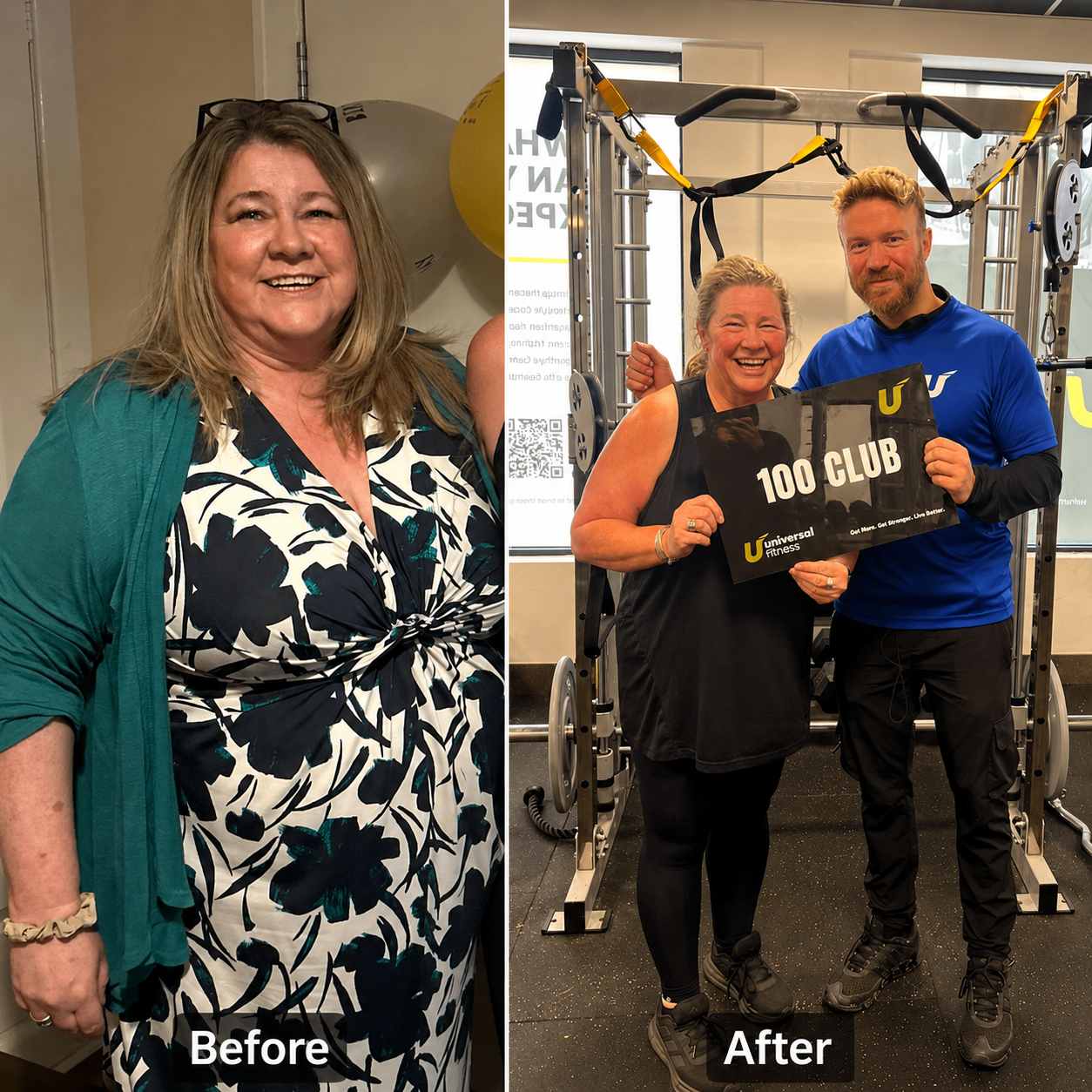 Sarah McGuire, 59 - feeling stronger, fitter and full of confidence at Universal Fitness Telford